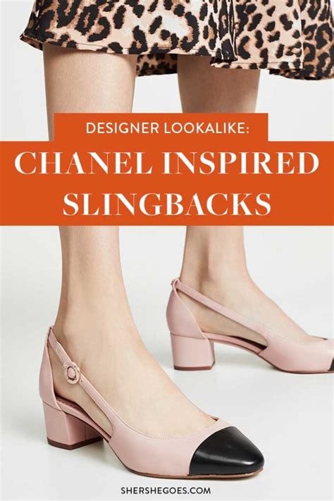 chanel pumps look alike|Chanel style slingback shoes.